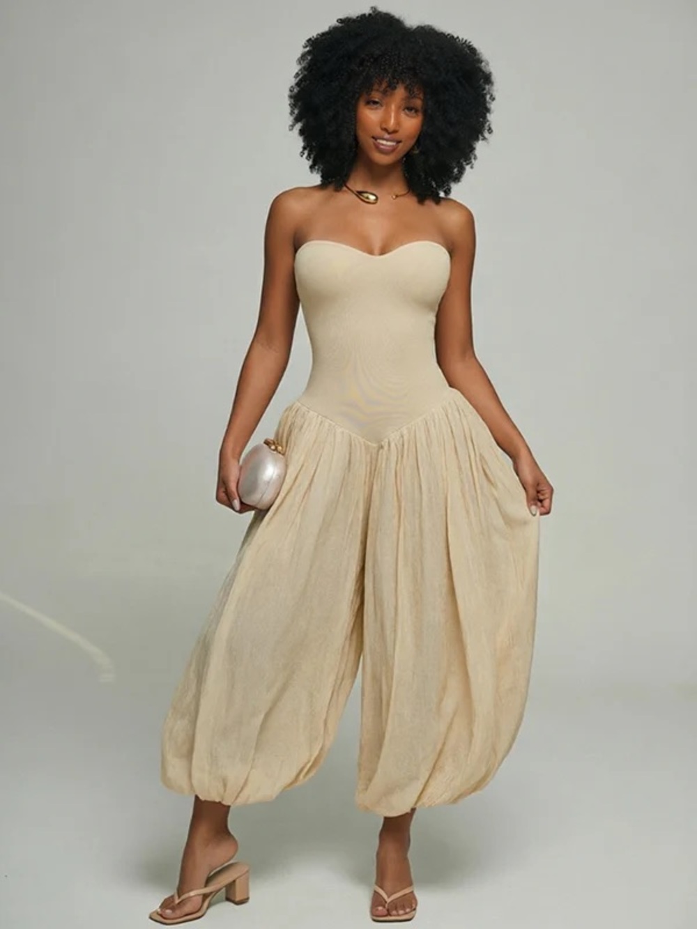 Strapless Balloon Jumpsuit